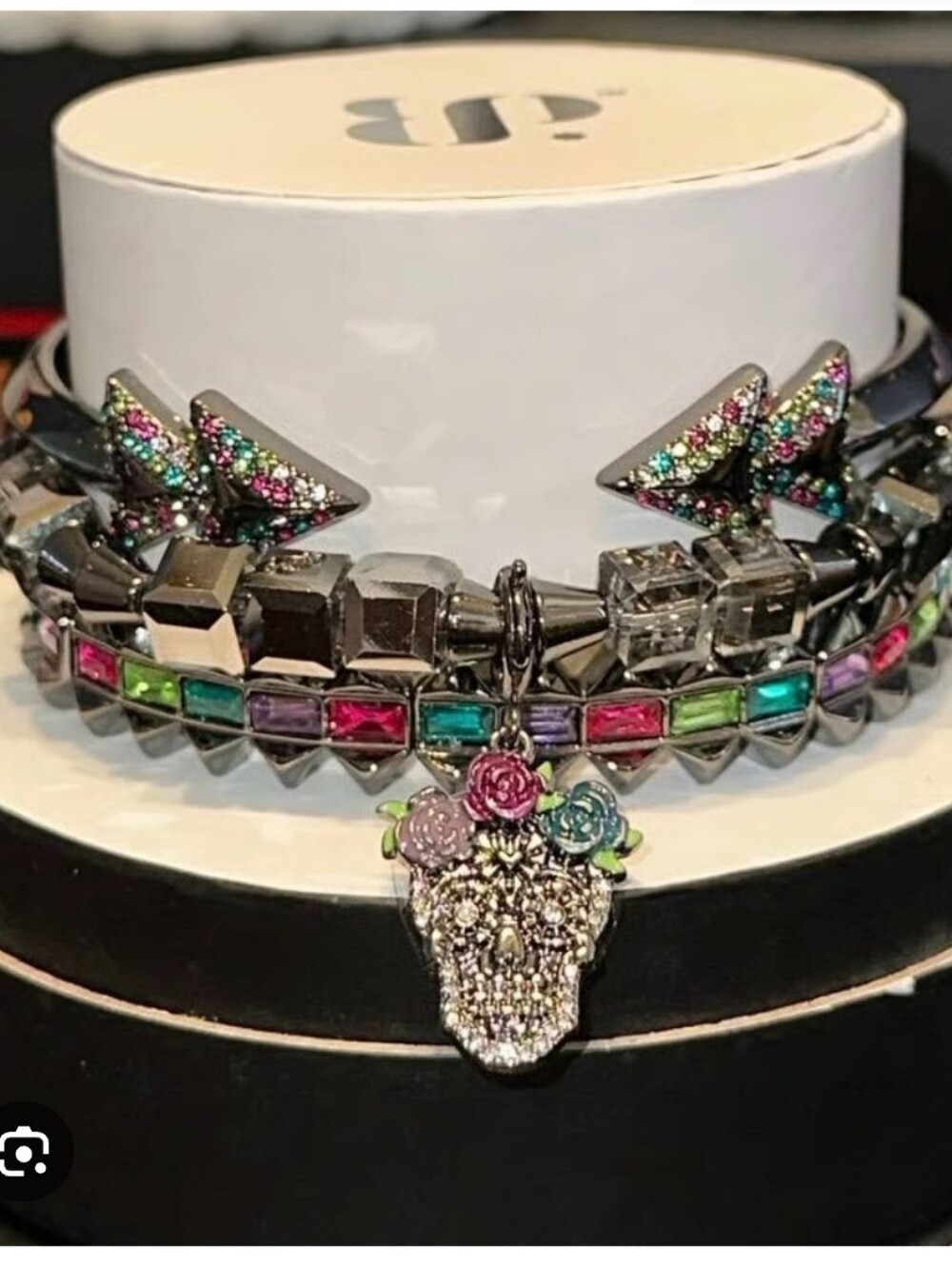 New Bomb Party BP Crystal Skull Multi-Color Hematite Bracelet Set Glimmer Gloom